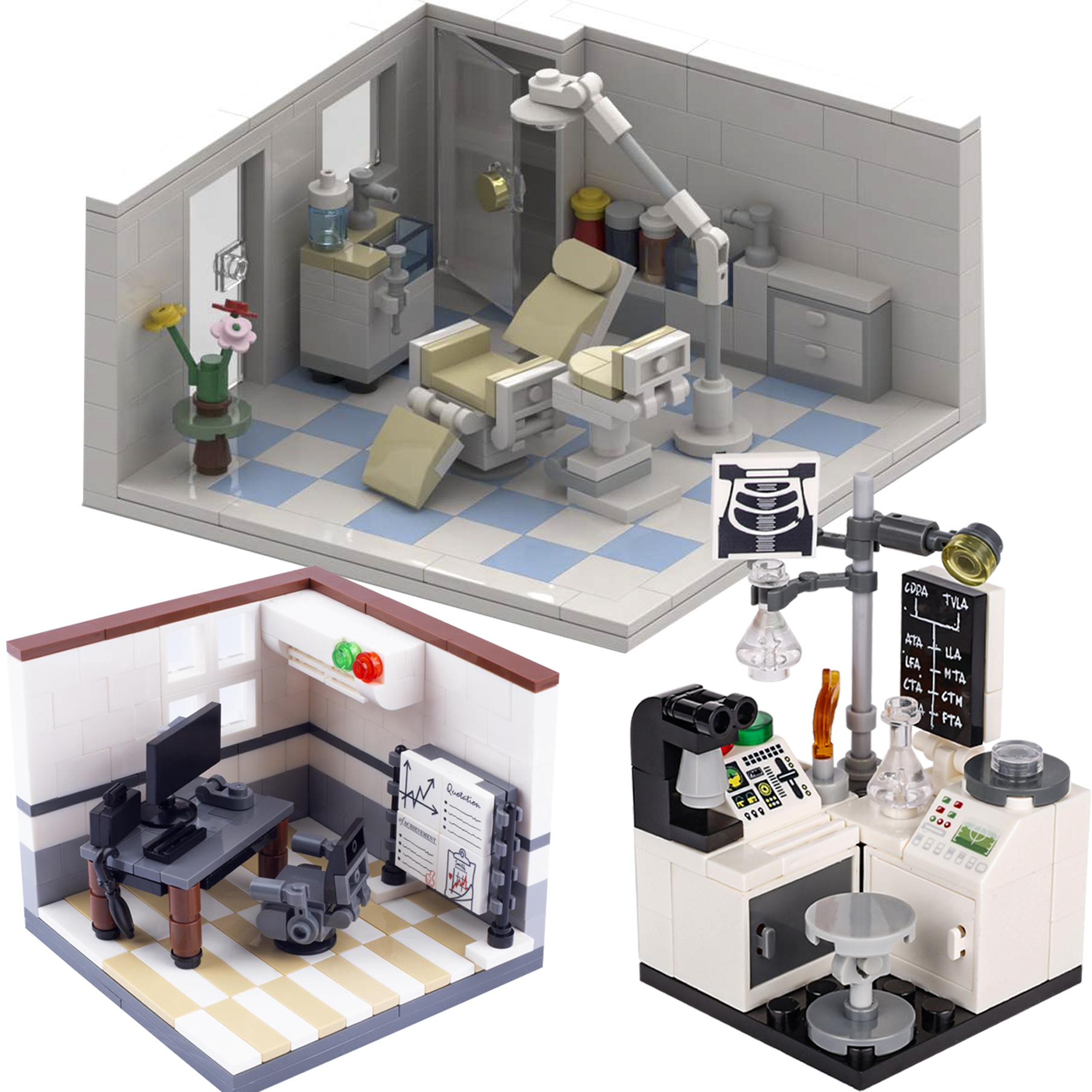 Diy Electronics Workbench - MOC City Laboratory Lab Building Blocks