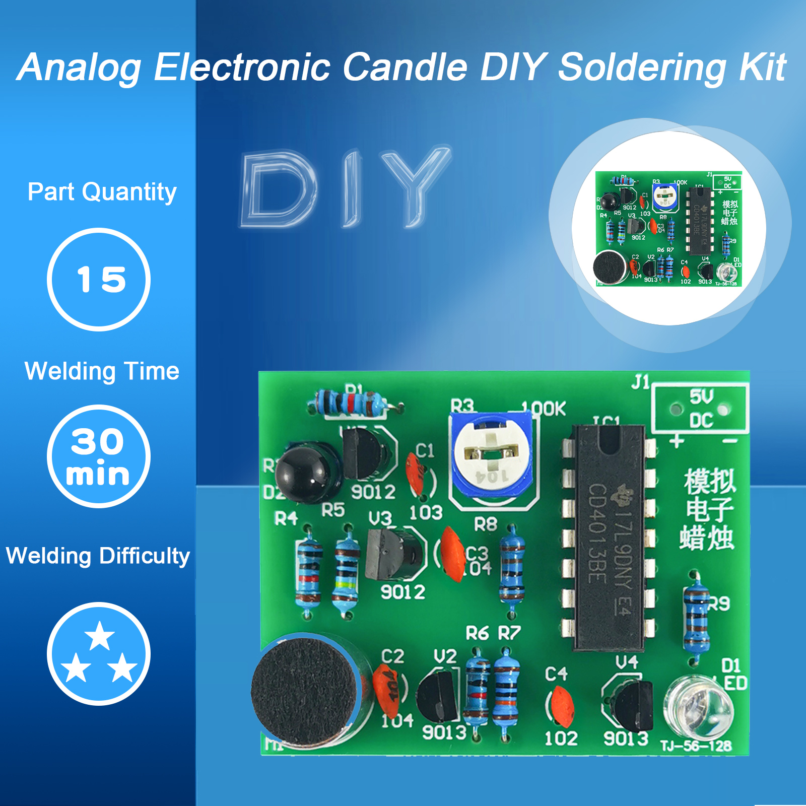 Diy Electronics Workbench - DIY welding kit simulates electronic candle