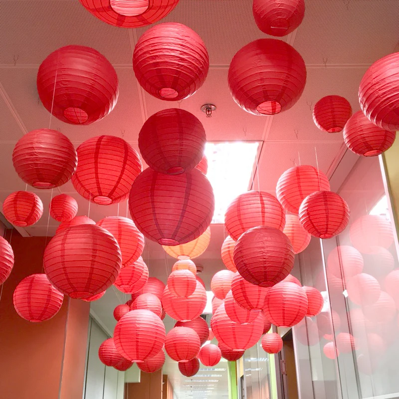 Diy Halloween Electronics - Hot 1PC 10-30-40 Round Paper Lanterns