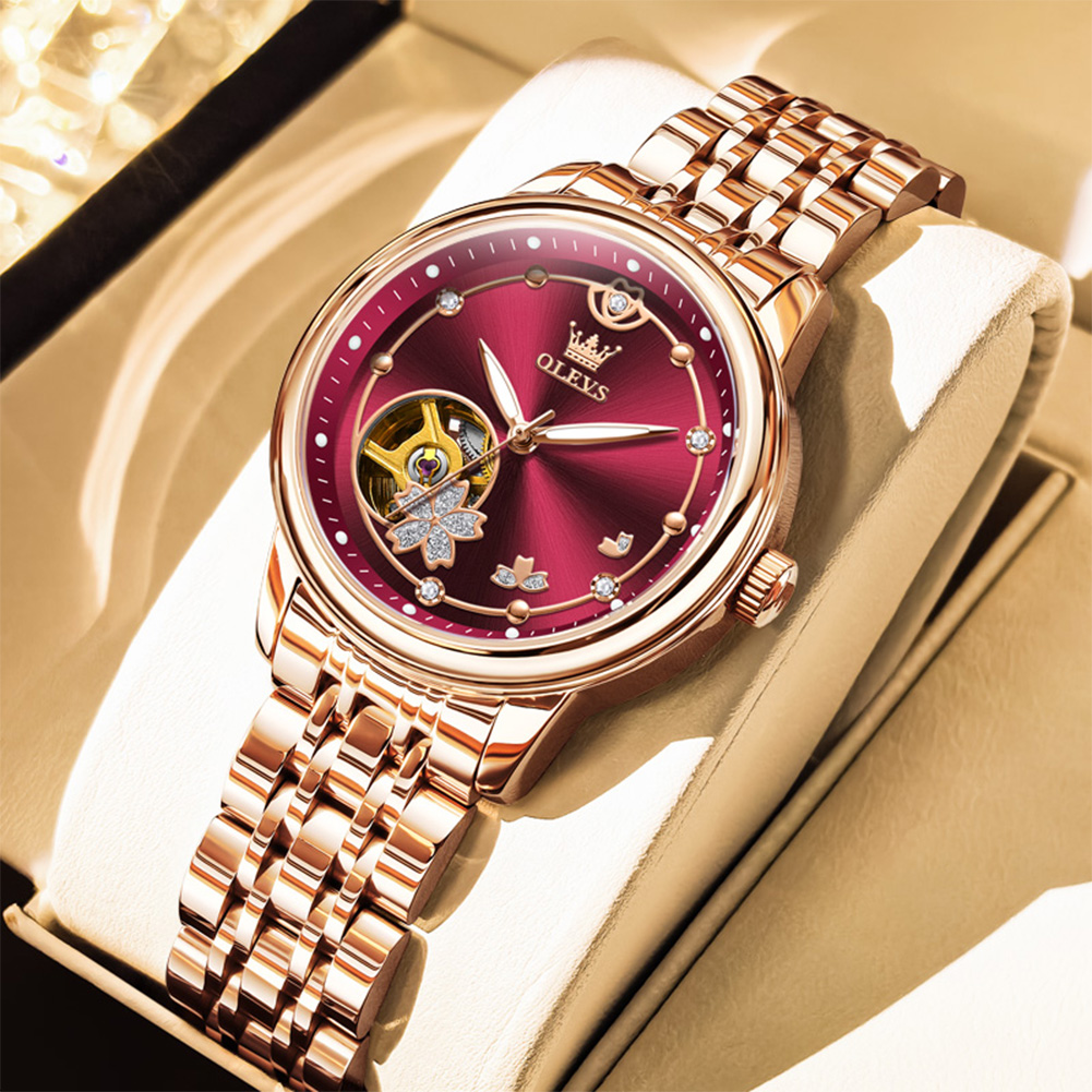 Rose Gold Wine Red Luxury Casu - Push Button Tactile 评论和价格