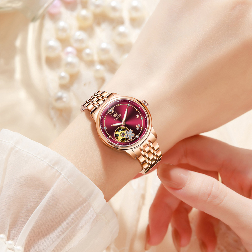 Rose Gold Wine Red Luxury Casu - Push Button Tactile 评论和价格