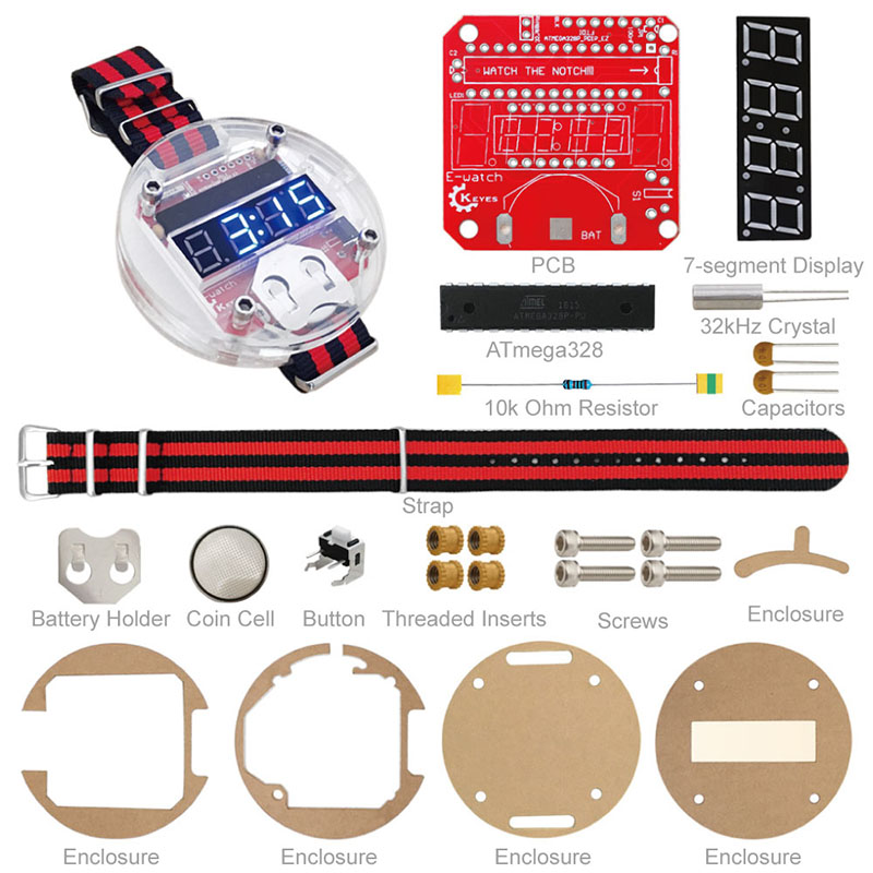 Single Chip LED Kit Clock DIY  - Diy Electronics Learning Kit 评论和价格
