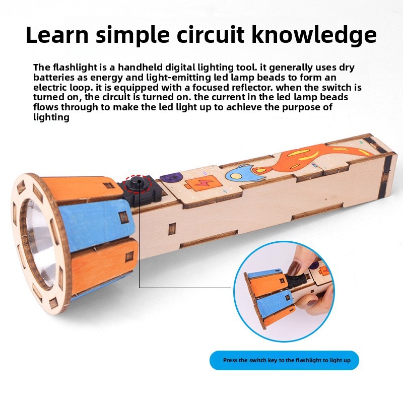 DIY Wooden Flashlight Kit Educ - Diy Electronics Projects For Kids 评论和价格