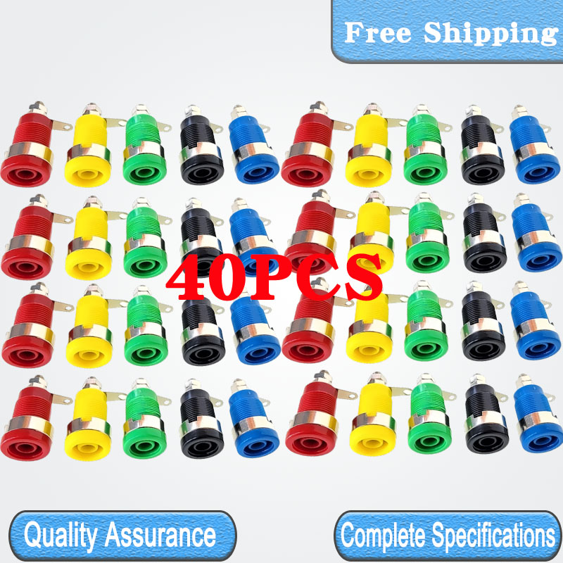 40PCS 4mm 32A Banana Socket Te - Diy Electronics For Beginners 评论和价格