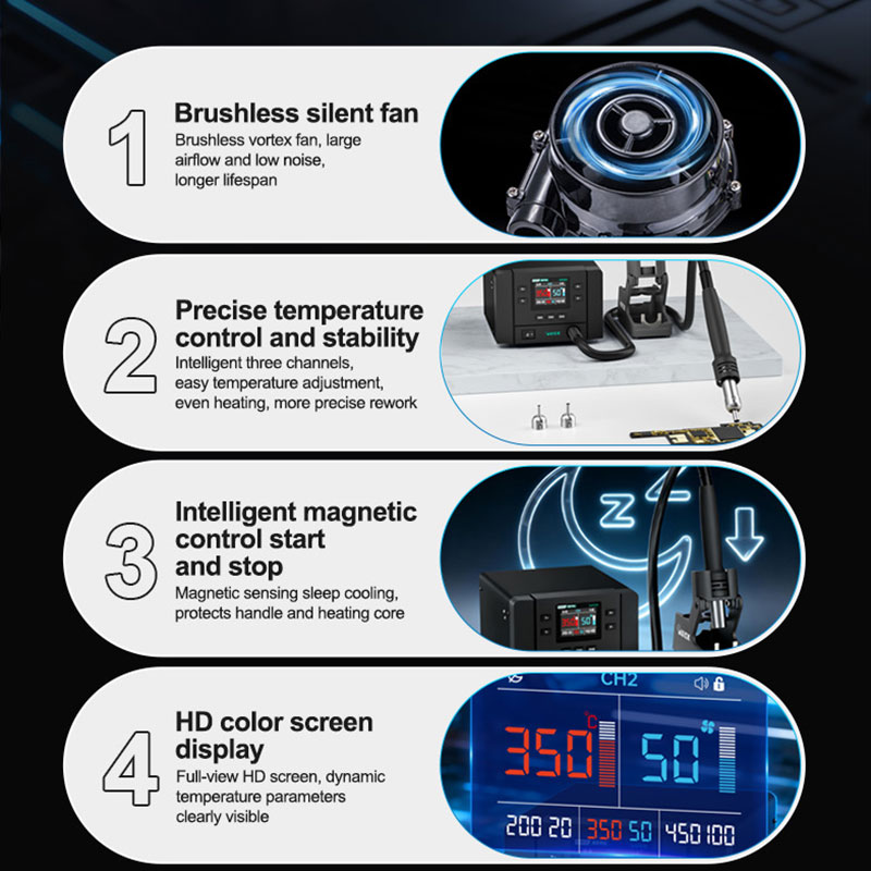 QUICK K8 Pro Intelligent Hot A - Hot Air Rework Station 评论和价格