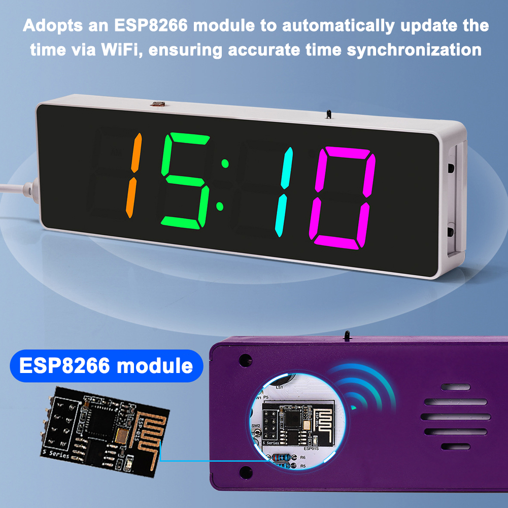 ESP8266 IoT Colorful WiFi Cloc - Diy Electronics For Beginners 评论和价格