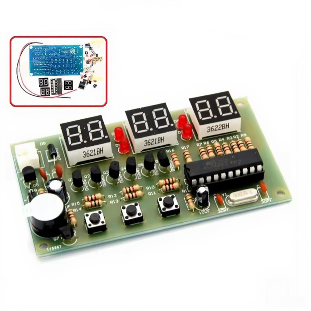 12V Digital Clock DIY Kit Alar - Useful Diy Electronics Projects 评论和价格