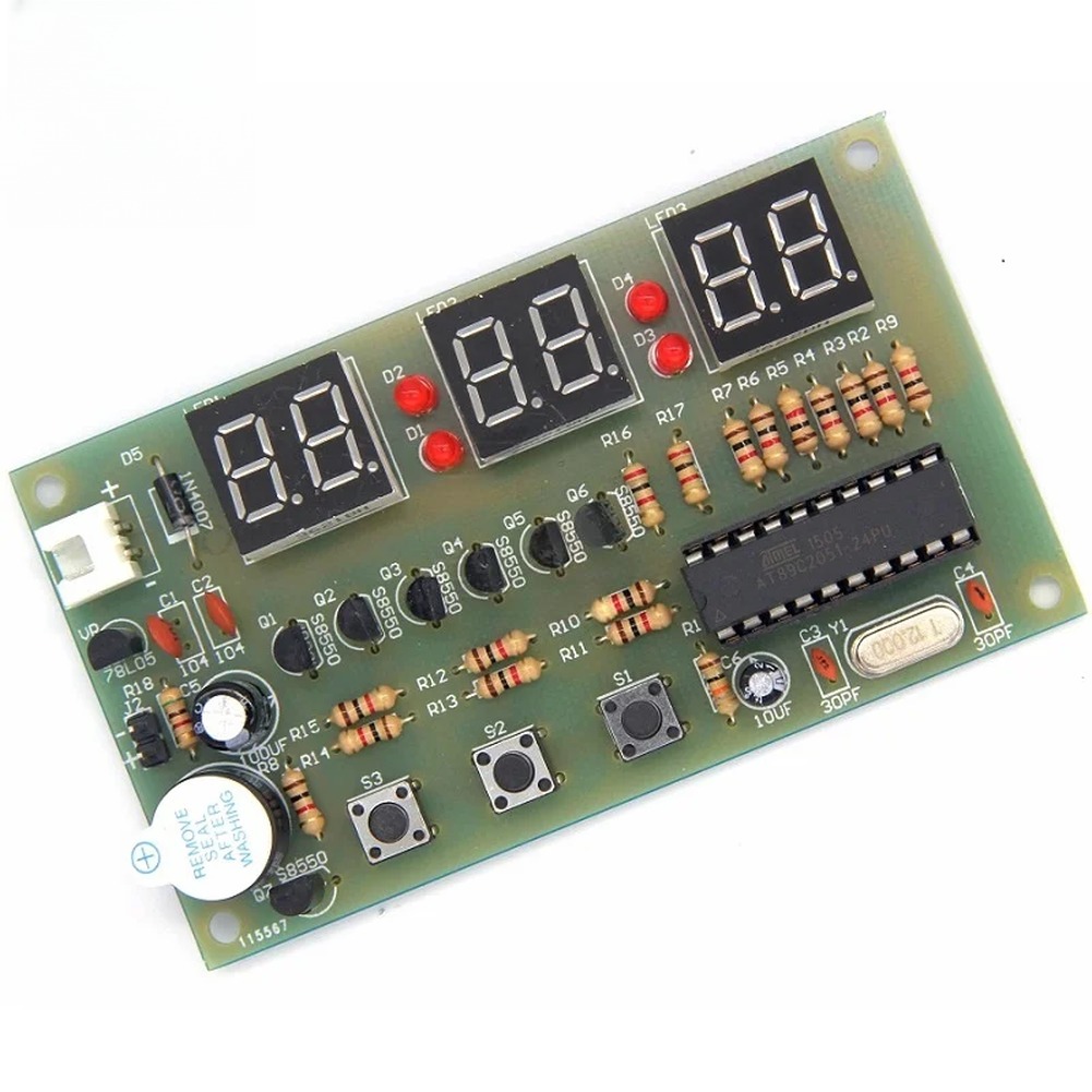 12V Digital Clock DIY Kit Alar - Useful Diy Electronics Projects 评论和价格