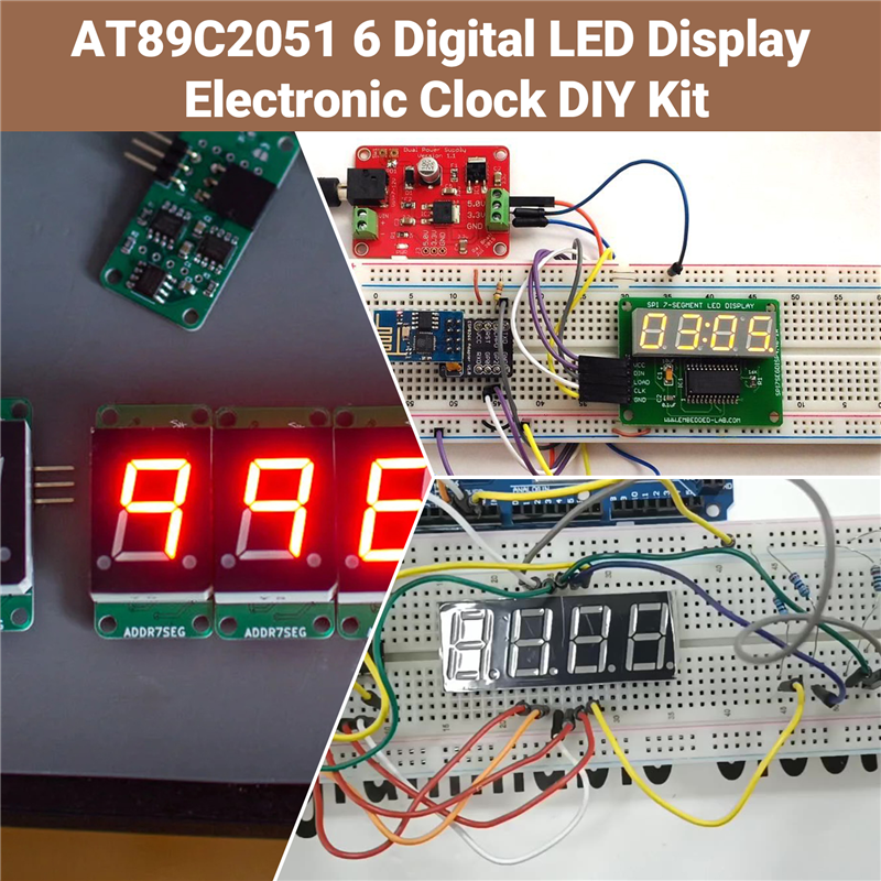 Stylish-AT89C2051 6 Digital LE - Diy Electronics Flux 评论和价格
