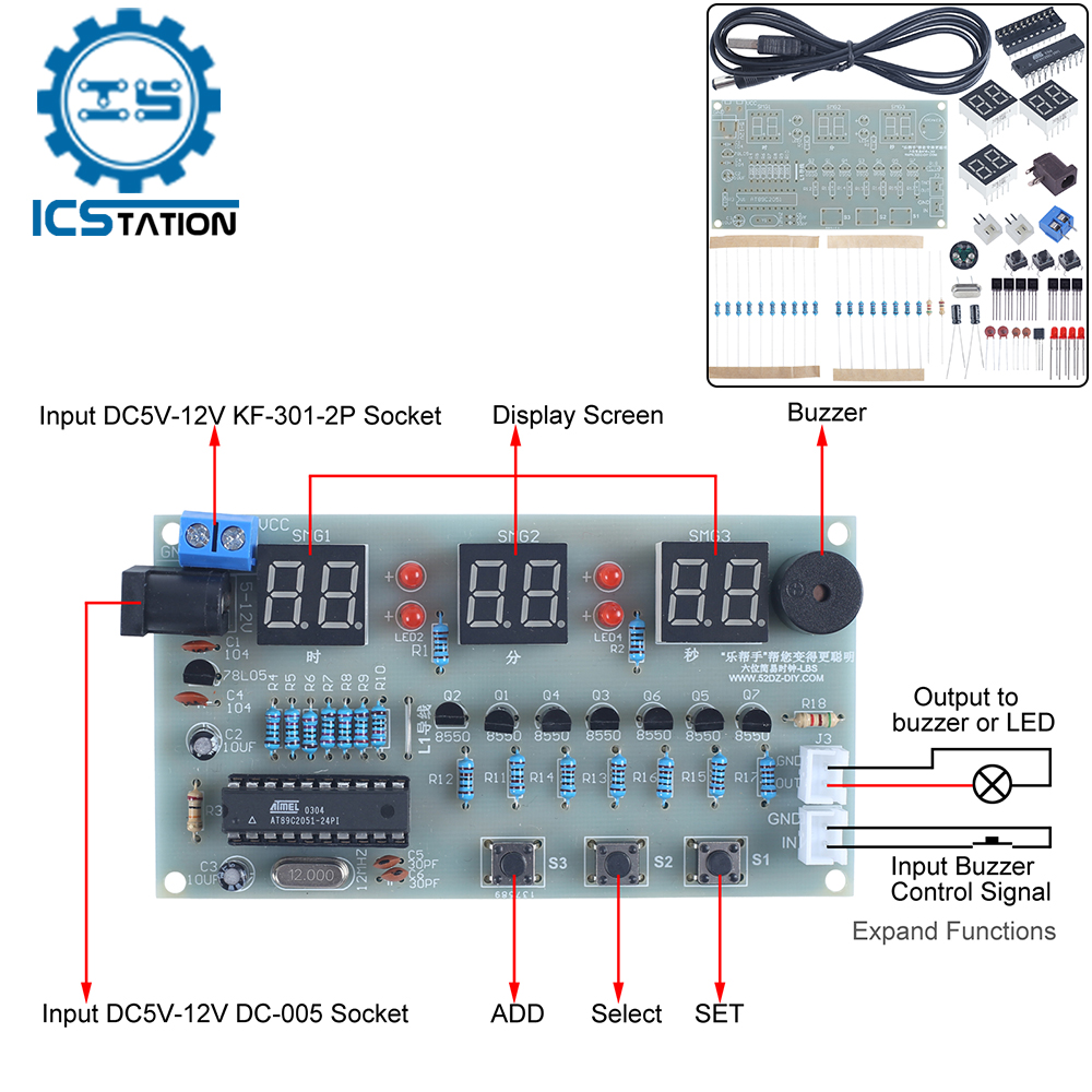 DIY Electronic Kit 6Bit Red LE - Diy Electronics Learning Kit 评论和价格