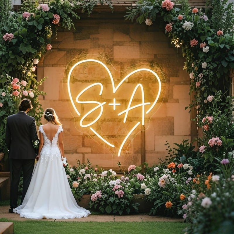 Custom Initials Heart LED Neon - Diy Halloween Electronics 评论和价格