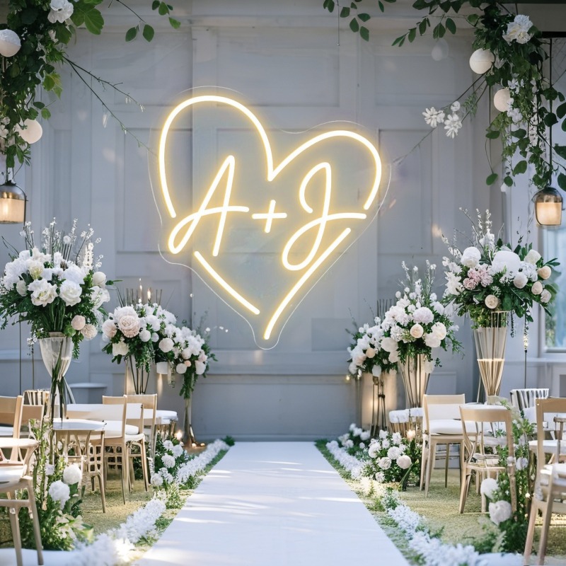 Custom Initials Heart LED Neon - Diy Halloween Electronics 评论和价格