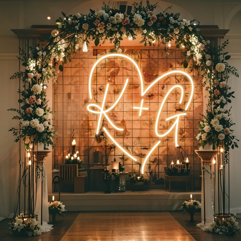 Custom Initials Heart LED Neon - Diy Halloween Electronics 评论和价格