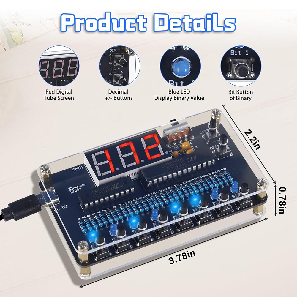 DIY Electronic Kit Binary to D - Diy Electronics Projects For Adults 评论和价格