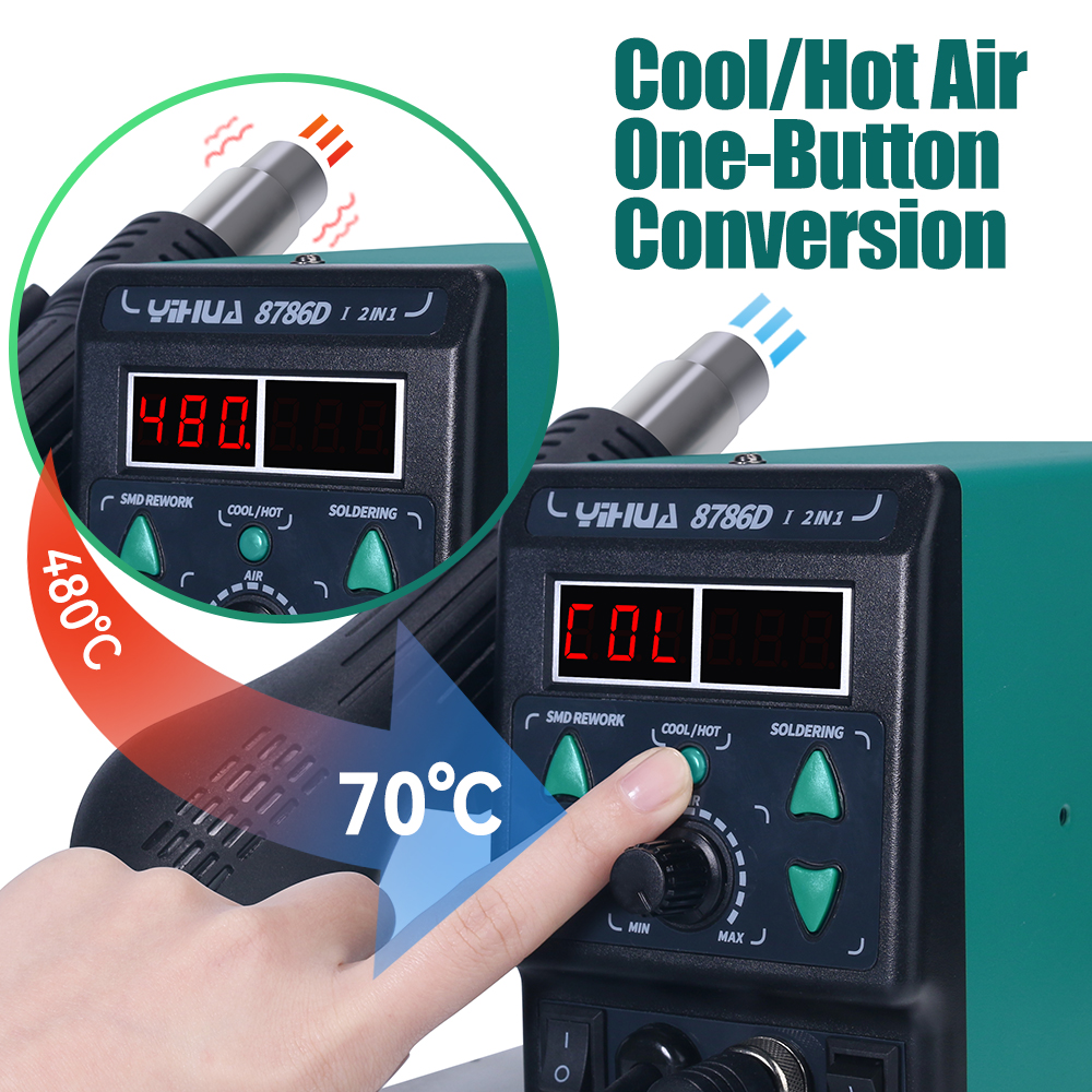 YIHUA 8786D Soldering Iron Hot - Hot Air Rework Station 评论和价格
