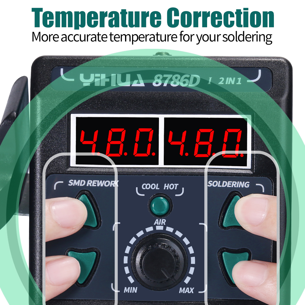 YIHUA 8786D Soldering Iron Hot - Hot Air Rework Station 评论和价格