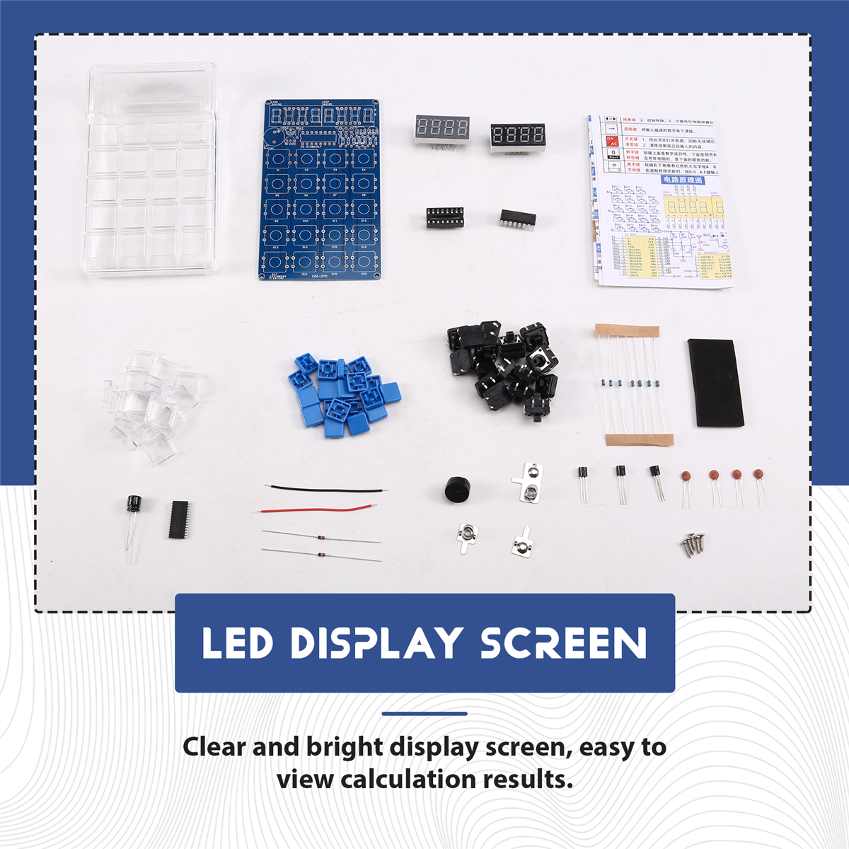 DIY Calculator Kit with LED Di - Diy Electronics Projects For Adults 评论和价格