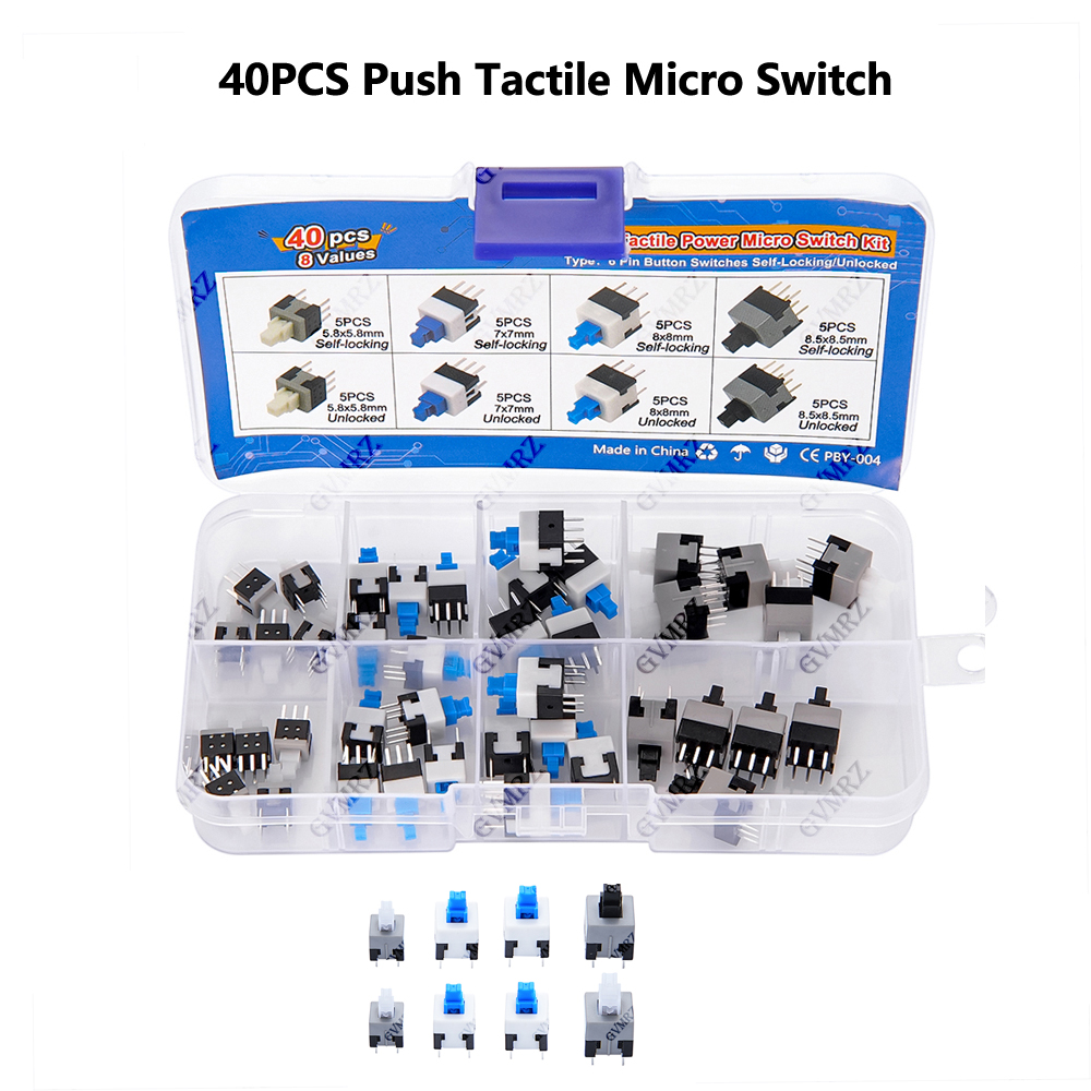 40PCS 8Values Push Tactile Mic - Diy Electronics Project Kit 评论和价格