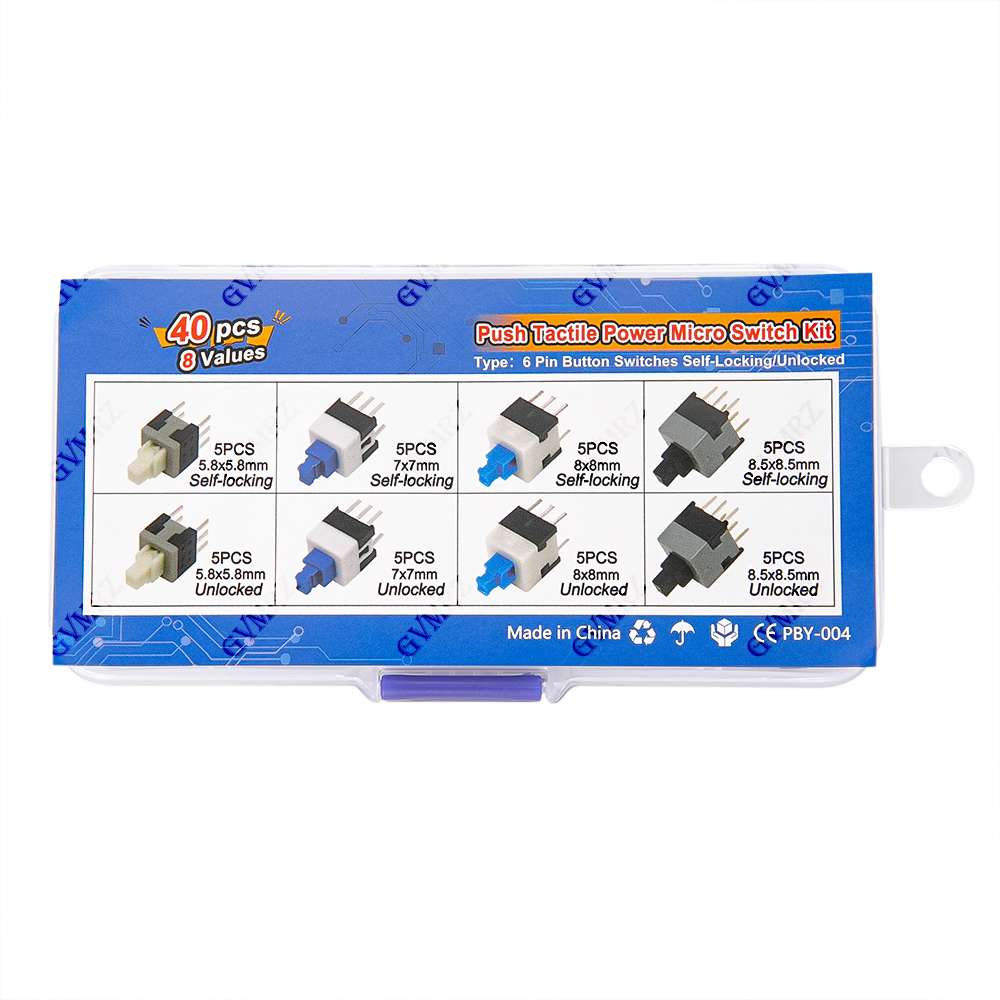 40PCS 8Values Push Tactile Mic - Diy Electronics Project Kit 评论和价格