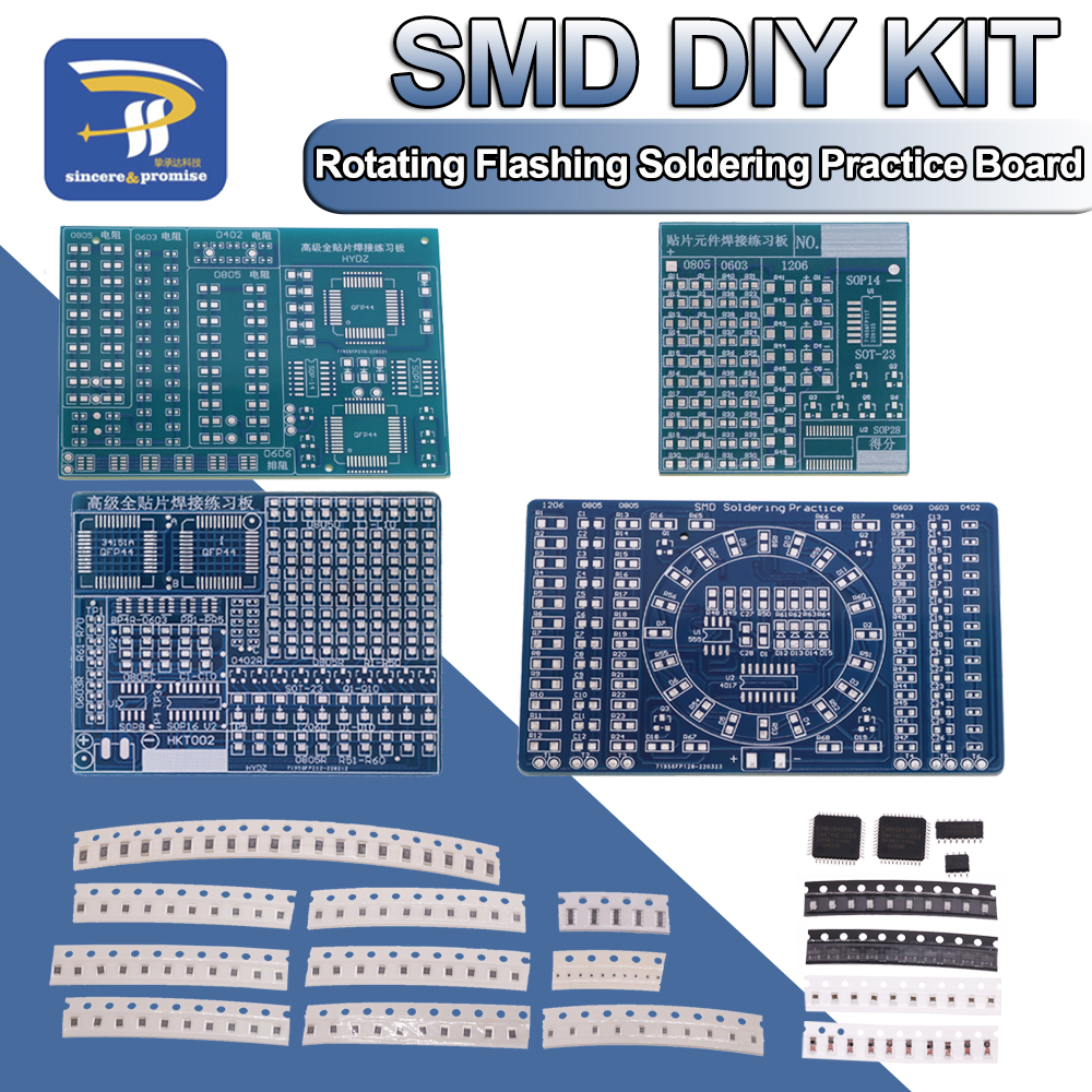 SMD NE555 CD4017 Rotating Flas - Diy Electronics Project Kit 评论和价格