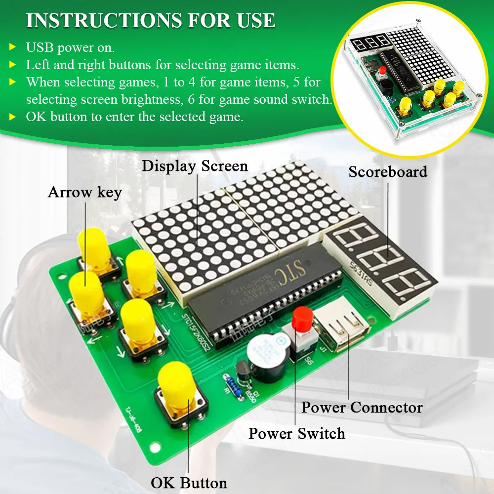 DIY Pixel Game Maker Kit Elect - Diy Electronics Learning Kit 评论和价格