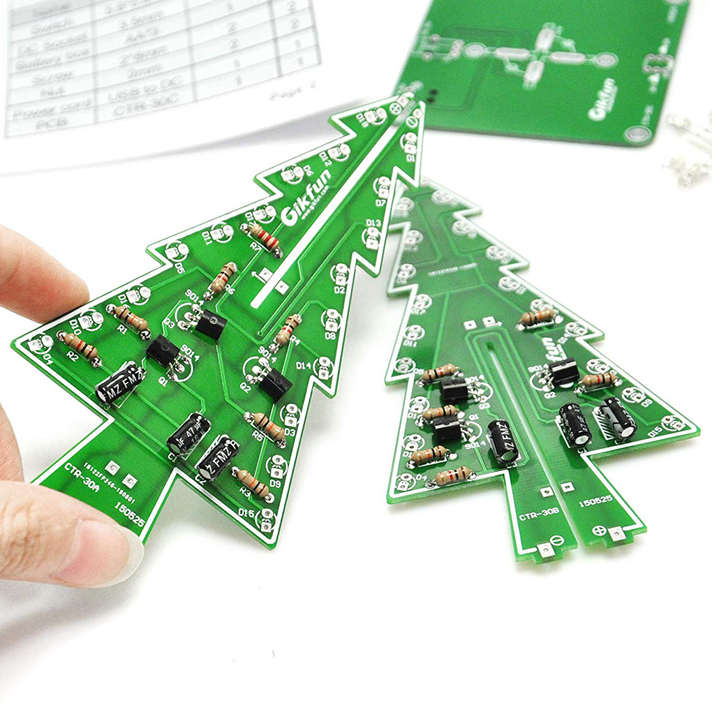 DIY Christmas Tree LED Flash K - Diy Electronics Learning Kit 评论和价格