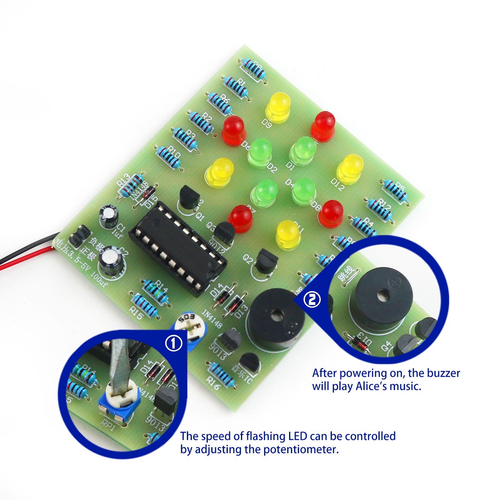 DIY Electronic Kit CD4060 Drea - Diy Electronics Workbench 评论和价格