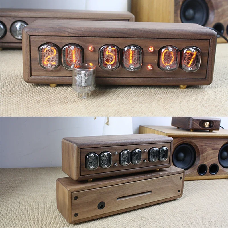 Luxury Wood Nixie Tube Clock D - Diy Electronics Table 评论和价格