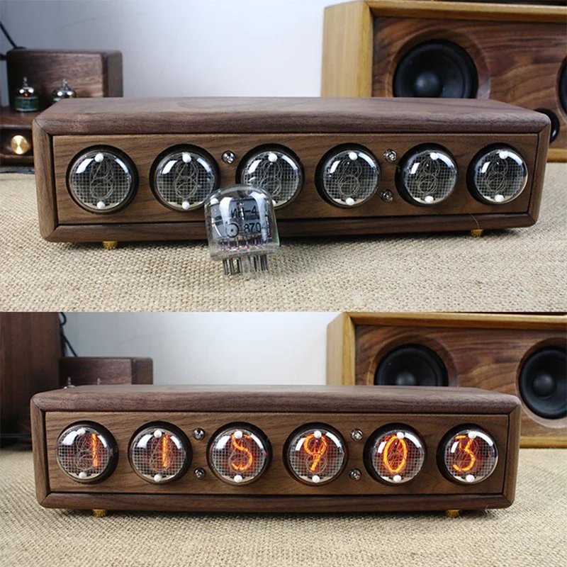 Luxury Wood Nixie Tube Clock D - Diy Electronics Table 评论和价格