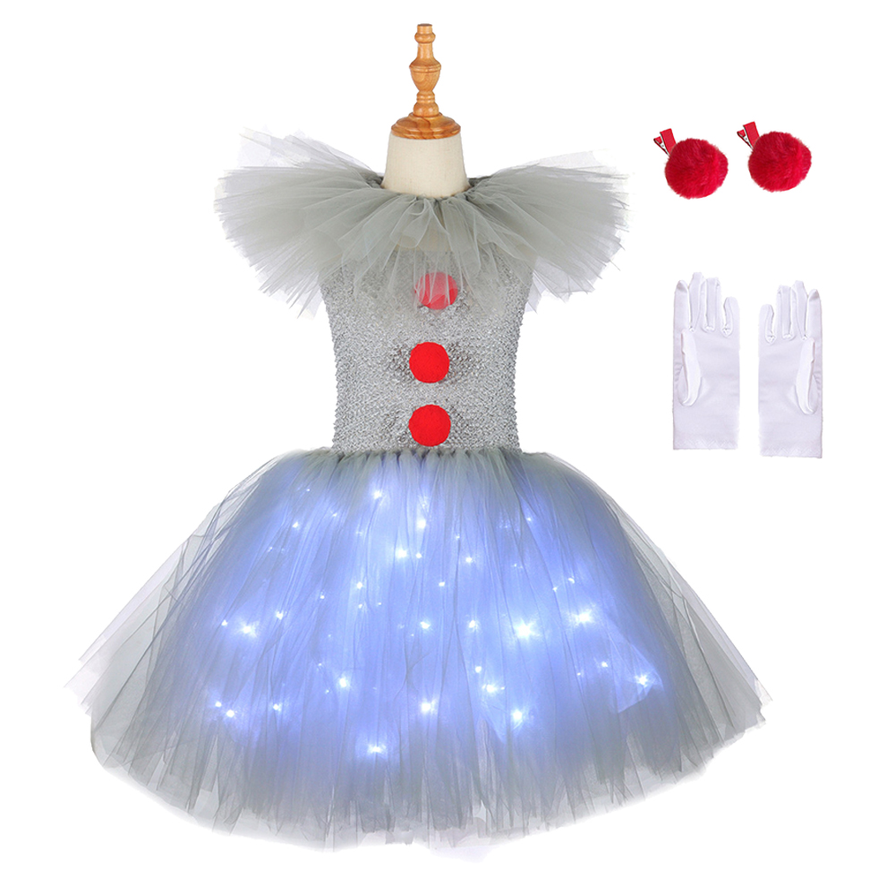 Gray Joker Girls Halloween LED - Diy Halloween Electronics 评论和价格