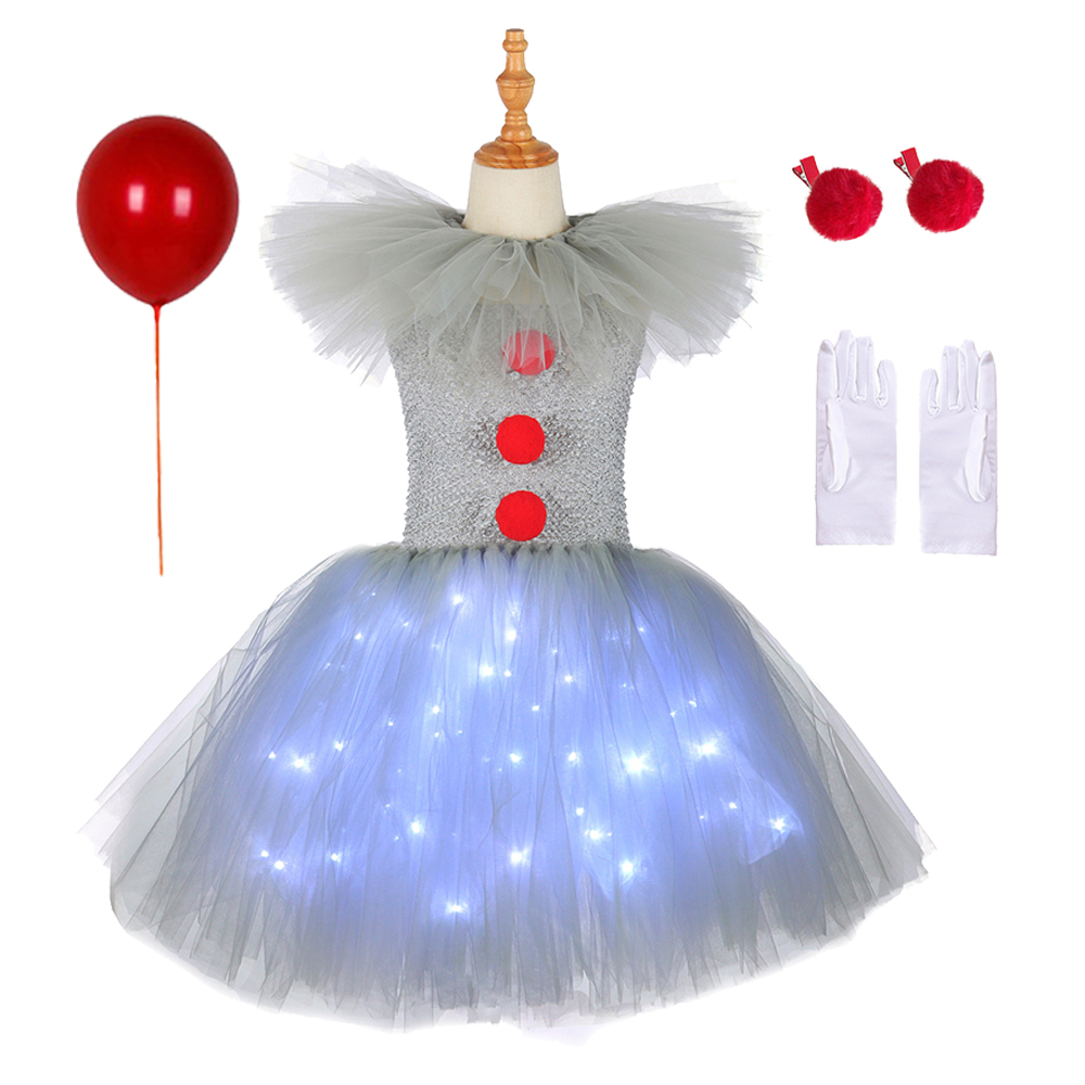 Gray Joker Girls Halloween LED - Diy Halloween Electronics 评论和价格