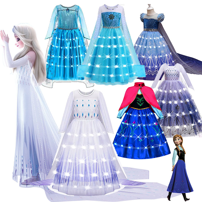 Disney Elsa Princess Dresses + - Diy Halloween Electronics 评论和价格