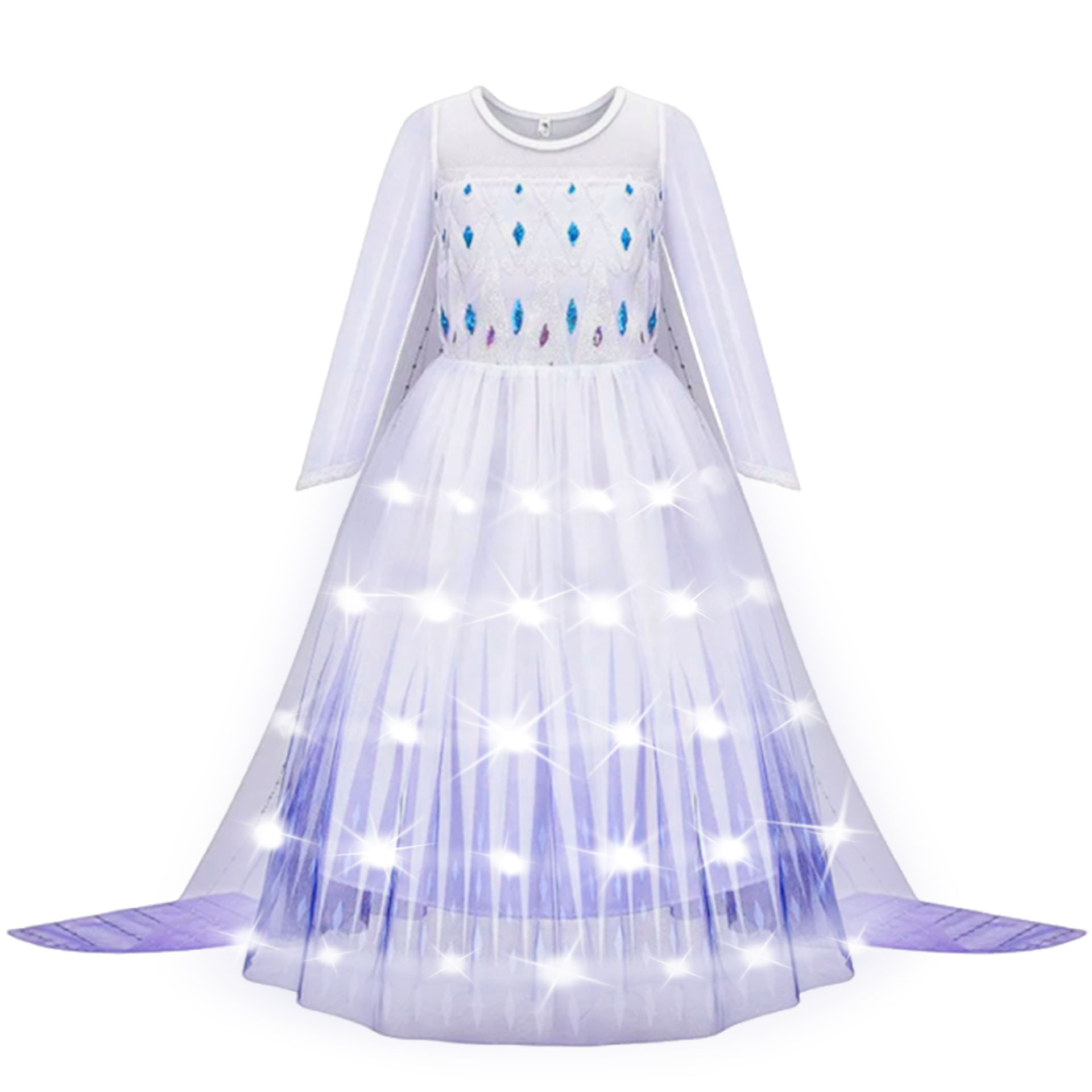 Disney Elsa Princess Dresses + - Diy Halloween Electronics 评论和价格