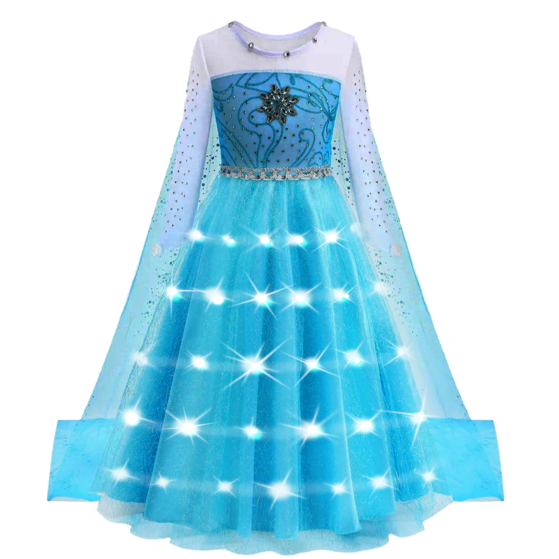 Disney Elsa Princess Dresses + - Diy Halloween Electronics 评论和价格