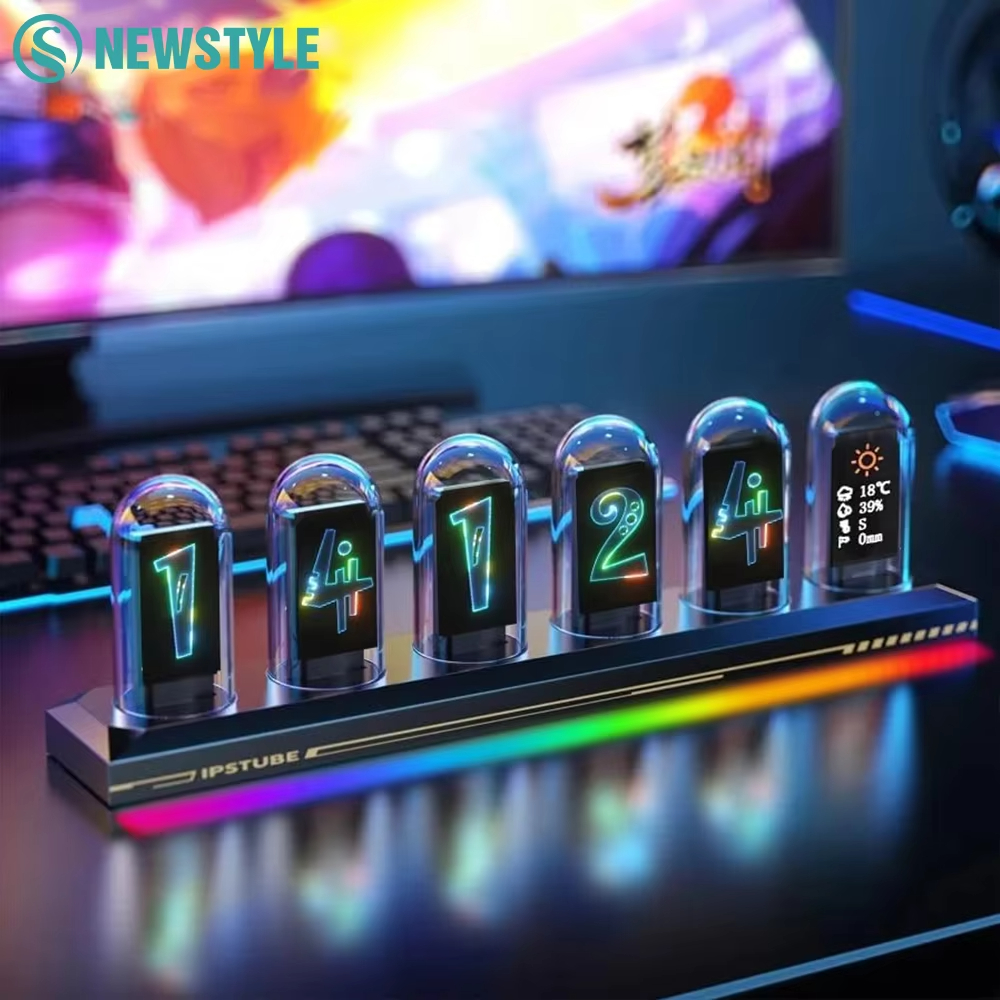 RGB Glow Tube Clock DIY LED El - Diy Electronics Table 评论和价格