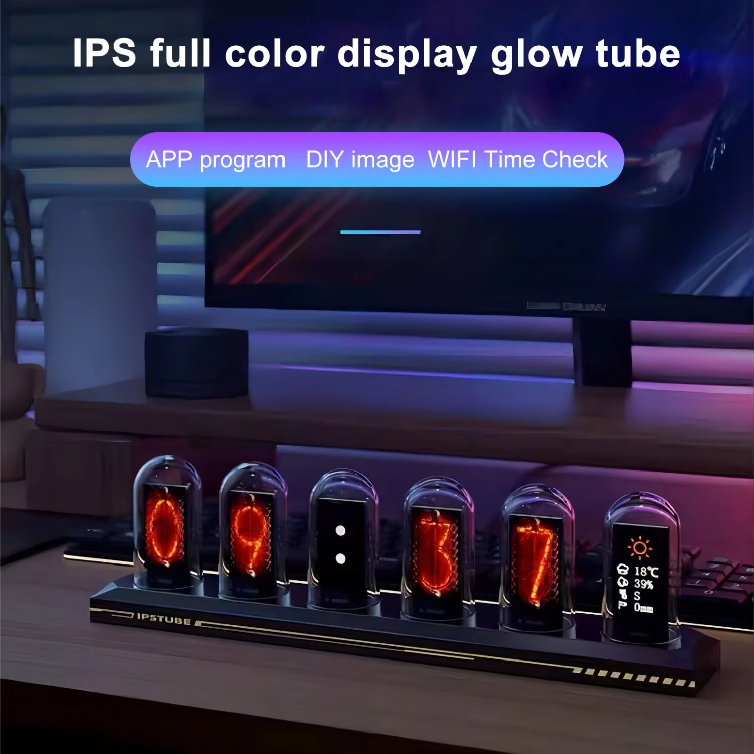 RGB Glow Tube Clock DIY LED El - Diy Electronics Table 评论和价格