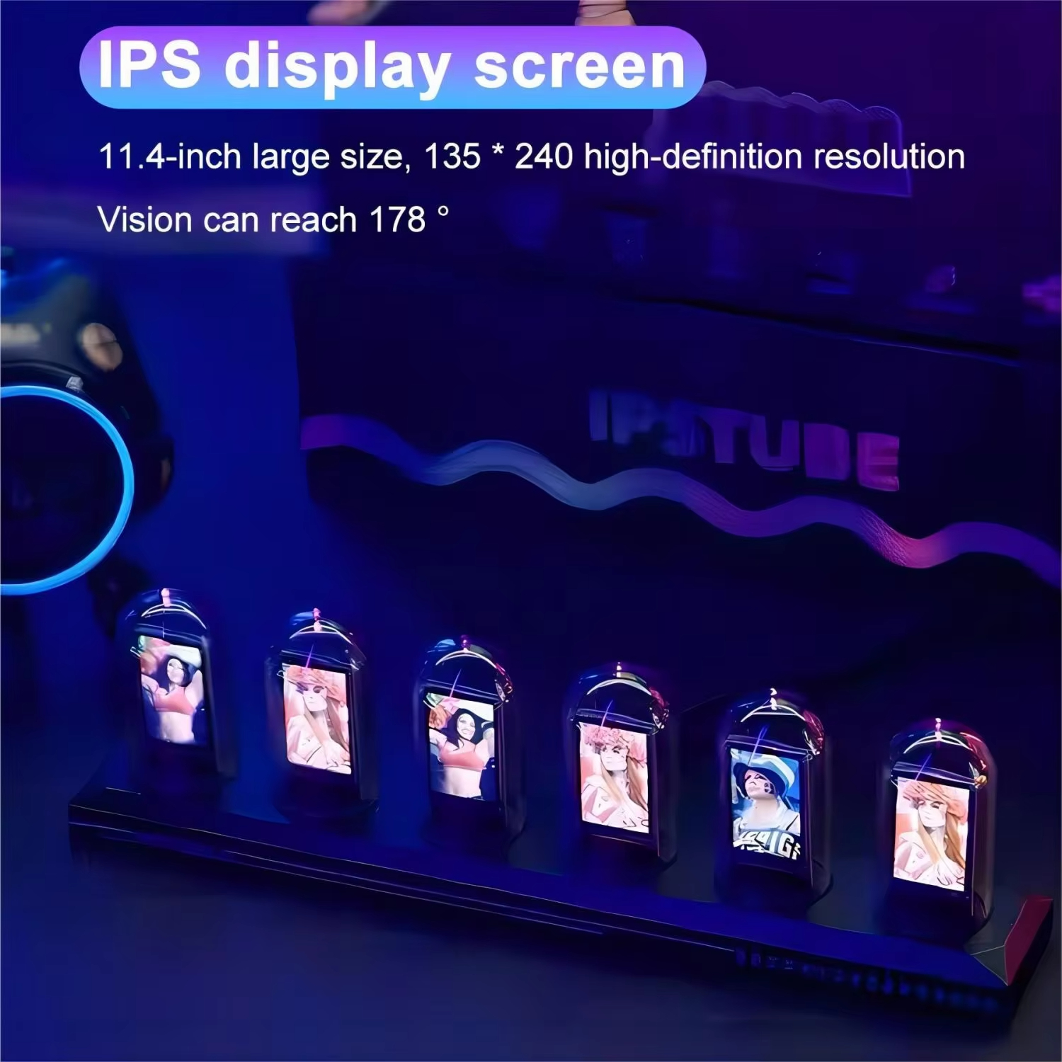 RGB Glow Tube Clock DIY LED El - Diy Electronics Table 评论和价格
