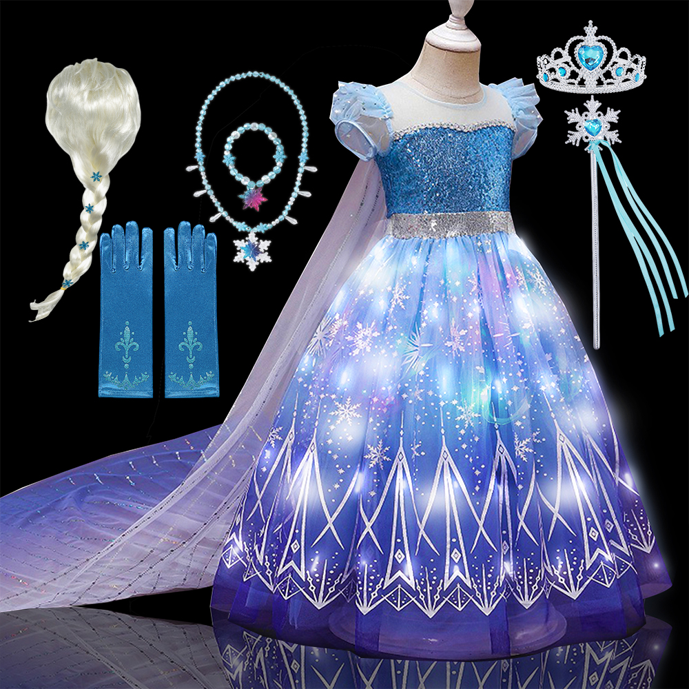 Kids Copslay Elsa LED Light Up - Diy Halloween Electronics 评论和价格