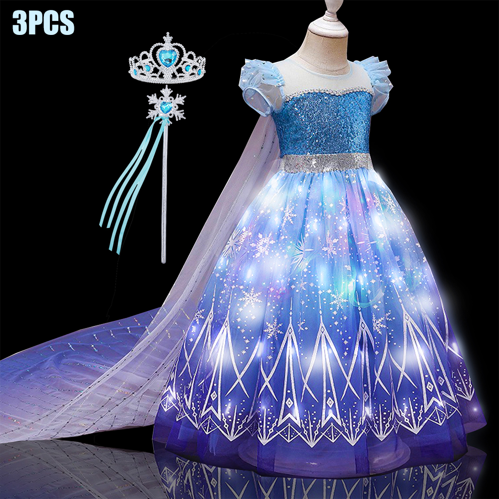 Kids Copslay Elsa LED Light Up - Diy Halloween Electronics 评论和价格