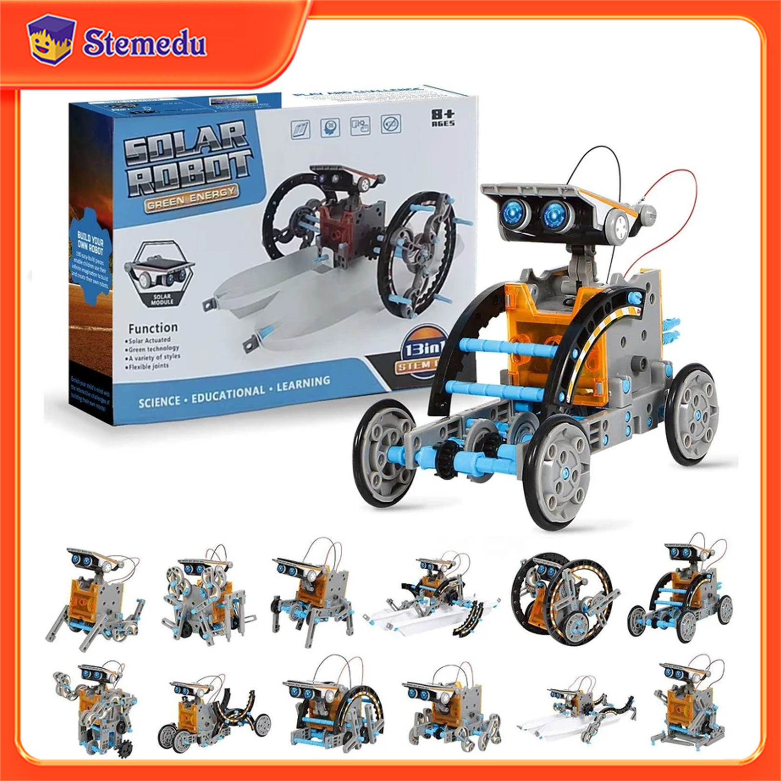 13 in 1 Solar Powered Robot Sc - Diy Electronics Toys 评论和价格