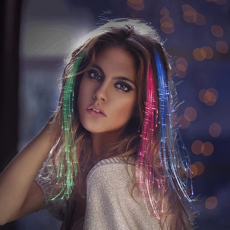 1-10PCS LED Glowing Hair Braid - Diy Halloween Electronics 评论和价格